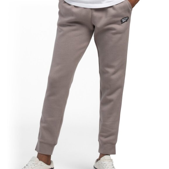 NEW REEBOK Vital Fleece Lined Pants Driftwood for men 261mn - Picture 1 of 5
